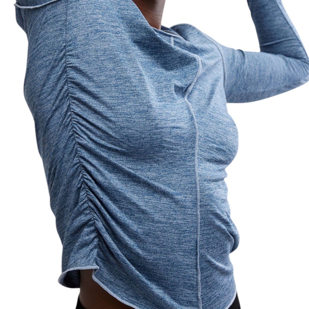 FP Movement by Free People Heather Blue Long Sleeve Top